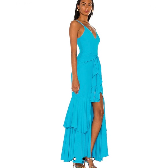 PatBO Bo Maxi Dress in Bright Turquoise - Picture 2 of 11